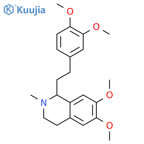 (1S)-1-[2-(3,4-dimethoxyphenyl)ethyl]-6,7-dimethoxy-2-methyl-1,2,3,4-tetrahydroisoquinoline structure