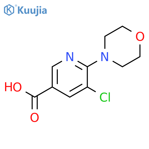3-PYRIDINECARBOXYLIC ACID, 5-CHLORO-6-(4-MORPHOLINYL)- structure