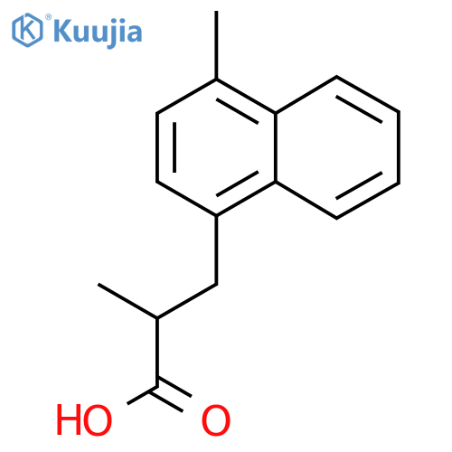 2-methyl-3-(4-methylnaphthalen-1-yl)propanoic acid structure
