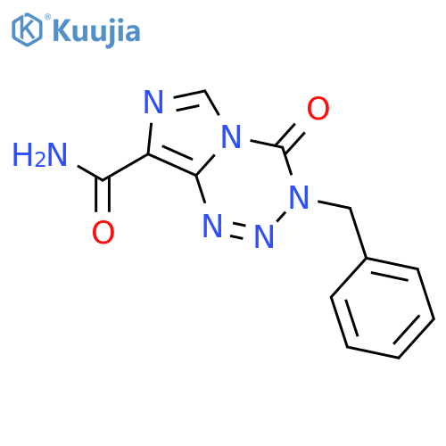 3-benzyl-4-oxo-3H,4H-imidazo4,3-d1,2,3,5tetrazine-8-carboxamide structure