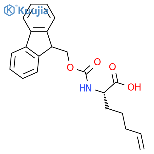 (2S)-2-(9H-fluoren-9-ylmethoxycarbonylamino)hept-6-enoic acid structure