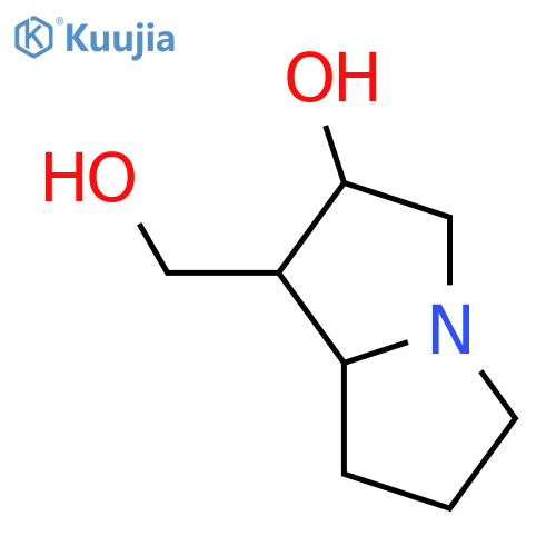2-Hydroxy-1-hydroxymethylpyrrolizidine; (1R,2R,7aS)-form structure