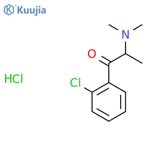 1-(2-chlorophenyl)-2-(dimethylamino)-1-propanone,monohydrochloride structure