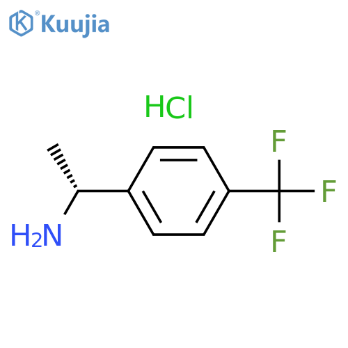 (1R)-1-[4-(trifluoromethyl)phenyl]ethan-1-amine hydrochloride structure