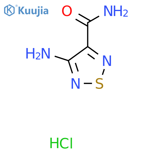 4-Amino-1,2,5-thiadiazole-3-carboxamide hydrochloride structure