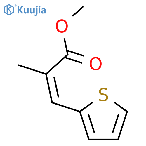 2-Propenoic acid, 2-methyl-3-(2-thienyl)-, methyl ester, (Z)- structure