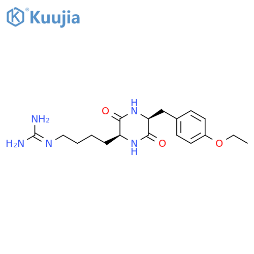 Guanidine,[4-[5-[(4-ethoxyphenyl)methyl]-3,6-dioxo-2-piperazinyl]butyl]-, (2S-cis)- (9CI) structure