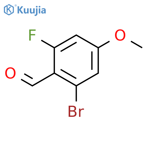 Benzaldehyde, 2-bromo-6-fluoro-4-methoxy- structure