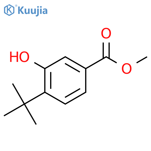 Benzoic acid, 4-(1,1-dimethylethyl)-3-hydroxy-, methyl ester structure