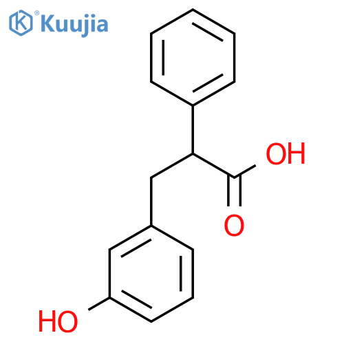 3-(3-Hydroxyphenyl)-2-phenylpropanoic acid structure