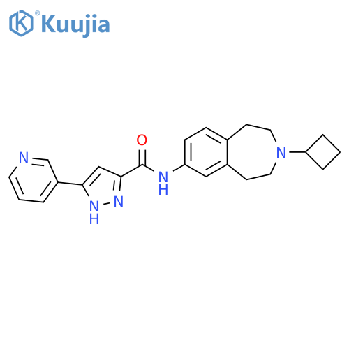 1H-Pyrazole-3-carboxamide,N-(3-cyclobutyl-2,3,4,5-tetrahydro-1H-3-benzazepin-7-yl)-5-(3-pyridinyl)- structure