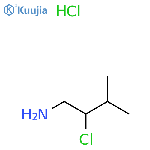 2-Chloro-3-methylbutan-1-amine;hydrochloride structure