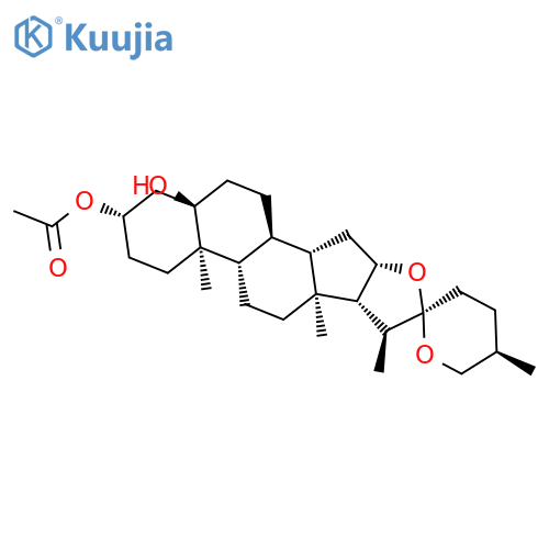 Spirostan-3,5-diol, 3-acetate, (3b,5a,25R)- structure