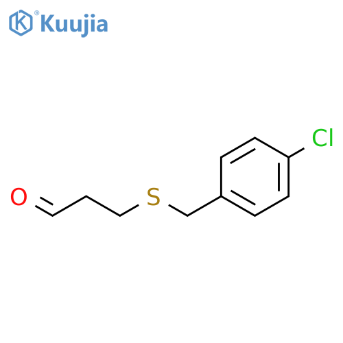 Propanal, 3-[[(4-chlorophenyl)methyl]thio]- structure