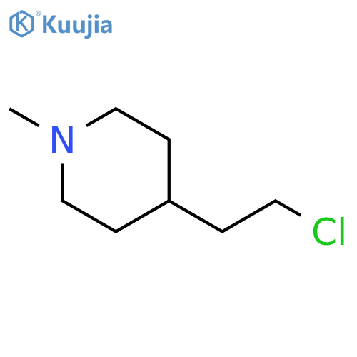 4-(2-chloroethyl)-1-methylpiperidine structure