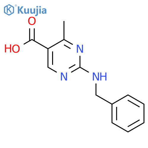 2-(Benzylamino)-4-methylpyrimidine-5-carboxylic acid structure