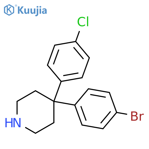 4-(4-Bromophenyl)-4-(4-chlorophenyl)piperidine structure