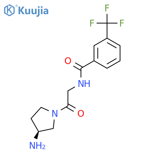 (S)-N-(2-(3-Aminopyrrolidin-1-yl)-2-oxoethyl)-3-(trifluoromethyl)benzamide structure