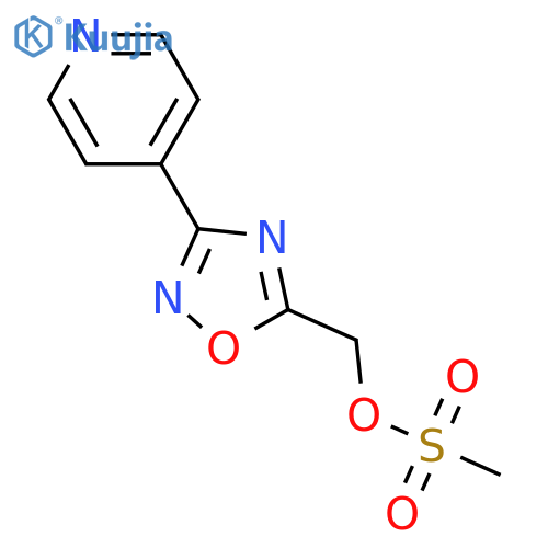 1,2,4-Oxadiazole-5-methanol, 3-(4-pyridinyl)-, 5-methanesulfonate structure