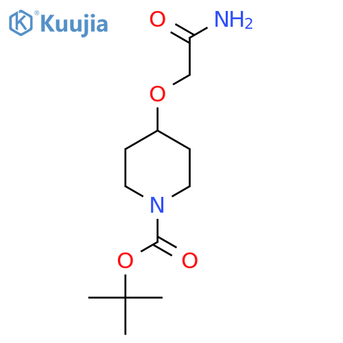 4-Carbamoylmethoxypiperidine-1-carboxylic acid tert-butyl ester structure
