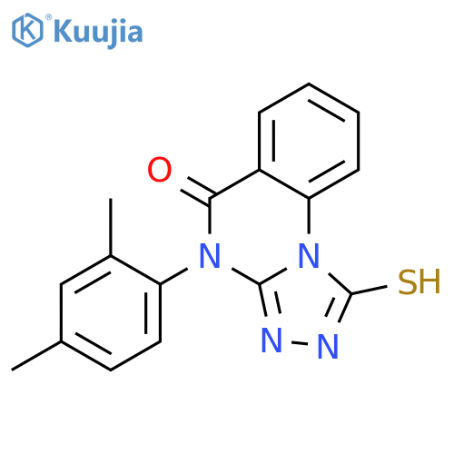 4-(2,4-dimethylphenyl)-1-sulfanyl-4H,5H-1,2,4triazolo4,3-aquinazolin-5-one structure