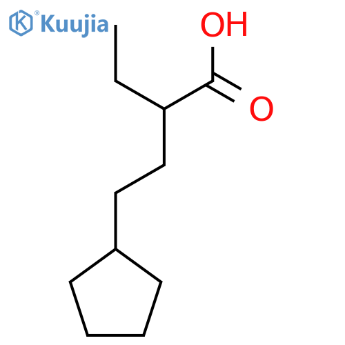 4-cyclopentyl-2-ethylbutanoic acid structure