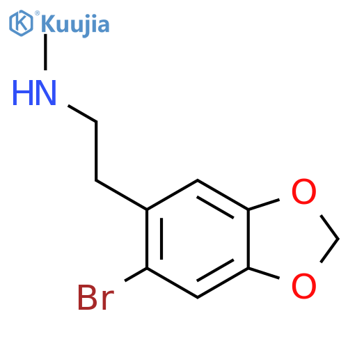 2-(6-bromo-1,3-dioxaindan-5-yl)ethyl(methyl)amine structure