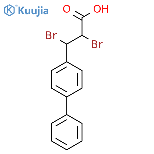 3-([1,1'-Biphenyl]-4-YL)-2,3-dibromopropanoic acid structure
