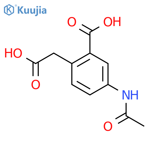 2-(Carboxymethyl)-5-acetamidobenzoic acid structure