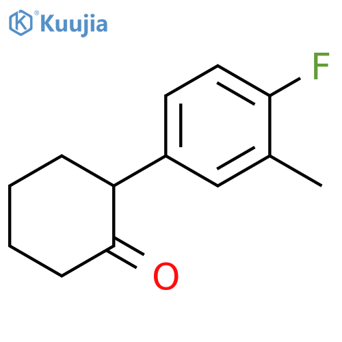 2-(4-Fluoro-3-methylphenyl)cyclohexan-1-one structure