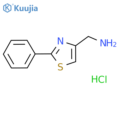 (2-phenyl-1,3-thiazol-4-yl)methanamine hydrochloride structure
