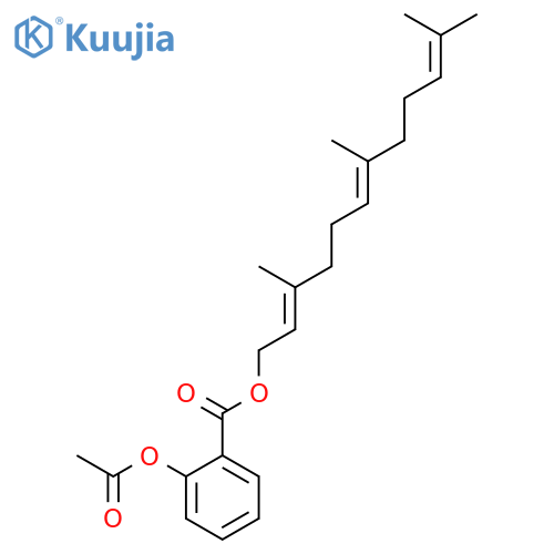 Benzoic acid, 2-(acetyloxy)-, 3,7,11-trimethyl-2,6,10-dodecatrienyl ester structure