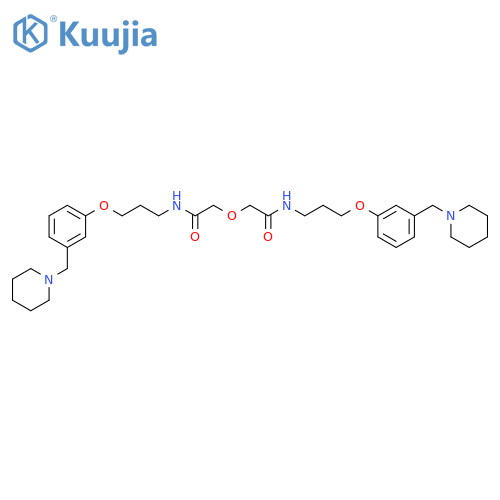 Acetamide, 2,2'-oxybis[N-[3-[3-(1-piperidinylmethyl)phenoxy]propyl]- structure