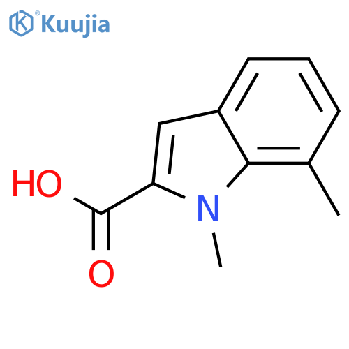1,7-Dimethyl-1H-indole-2-carboxylic acid structure