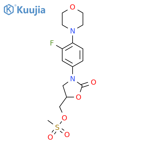 (3-(3-Fluoro-4-morpholinophenyl)-2-oxooxazolidin-5-yl)methyl methanesulfonate structure