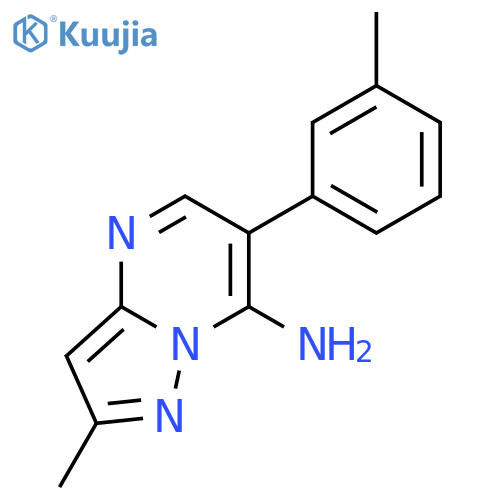Pyrazolo[1,5-a]pyrimidin-7-amine, 2-methyl-6-(3-methylphenyl)- structure