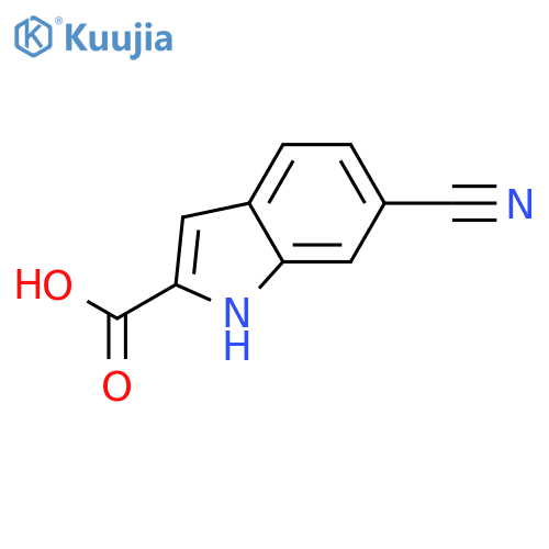 6-cyano-1H-indole-2-carboxylic acid structure