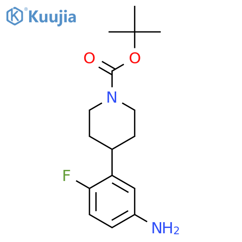 Tert-Butyl 4-(5-amino-2-fluorophenyl)piperidine-1-carboxylate structure