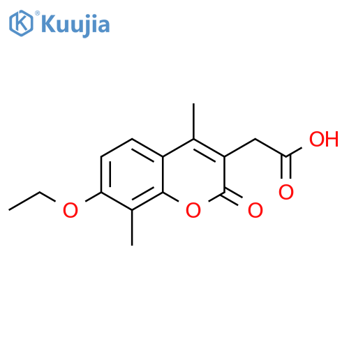 2-(7-ethoxy-4,8-dimethyl-2-oxo-2H-chromen-3-yl)acetic acid structure