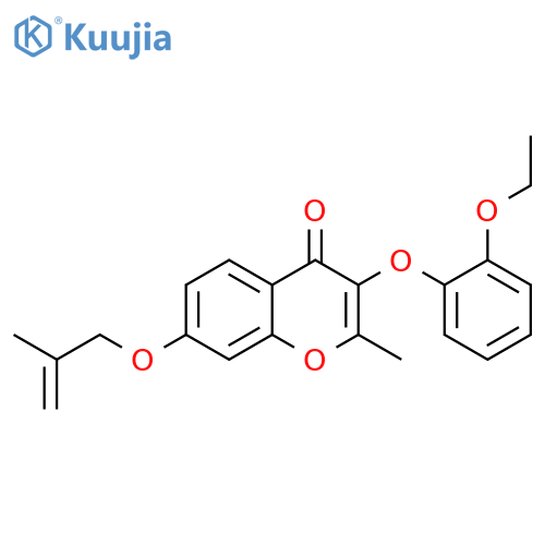 3-(2-ethoxyphenoxy)-2-methyl-7-(2-methylprop-2-enoxy)chromen-4-one structure