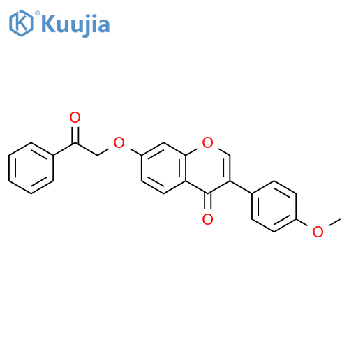 3-(4-methoxyphenyl)-7-(2-oxo-2-phenylethoxy)-4H-chromen-4-one structure