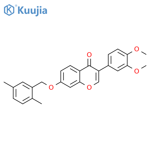 3-(3,4-dimethoxyphenyl)-7-(2,5-dimethylphenyl)methoxy-4H-chromen-4-one structure