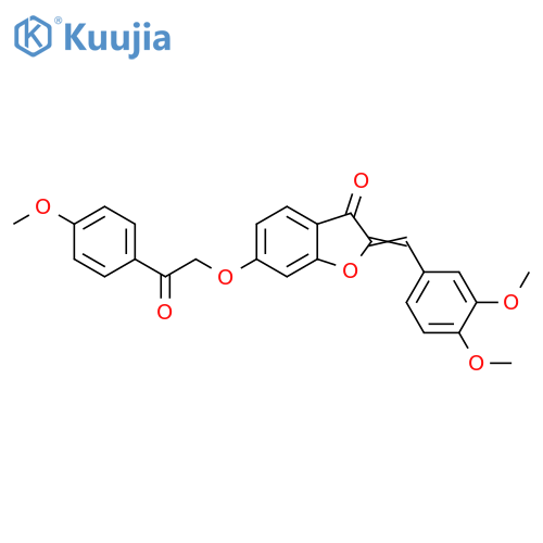 (2Z)-2-[(3,4-dimethoxyphenyl)methylidene]-6-[2-(4-methoxyphenyl)-2-oxoethoxy]-1-benzofuran-3-one structure