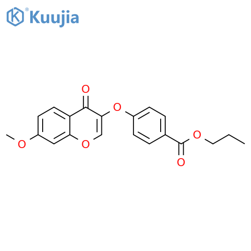 propyl 4-[(7-methoxy-4-oxo-4H-chromen-3-yl)oxy]benzoate structure