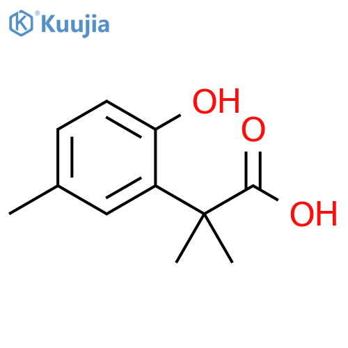 2-(2-hydroxy-5-methylphenyl)-2-methylpropanoic acid structure