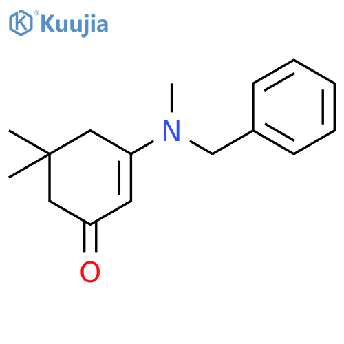 2-CYCLOHEXEN-1-ONE, 5,5-DIMETHYL-3-[METHYL(PHENYLMETHYL)AMINO]- structure