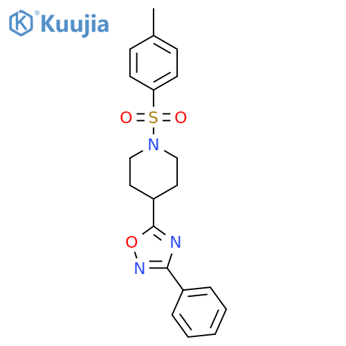 1-(4-methylbenzenesulfonyl)-4-(3-phenyl-1,2,4-oxadiazol-5-yl)piperidine structure