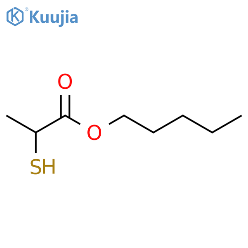 PROPANOIC ACID, 2-MERCAPTO-, PENTYL ESTER structure