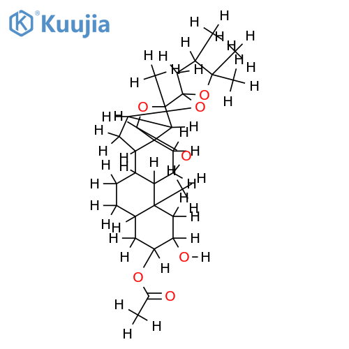 (22S)-2alpha-hydroxy-3alpha-acetoxy-24-methyl-11beta,18;18,20beta;22,25-triepoxy-5alpha-furostane structure