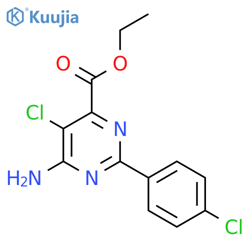 Ethyl 6-amino-5-chloro-2-(4-chlorophenyl)pyrimidine-4-carboxylate structure